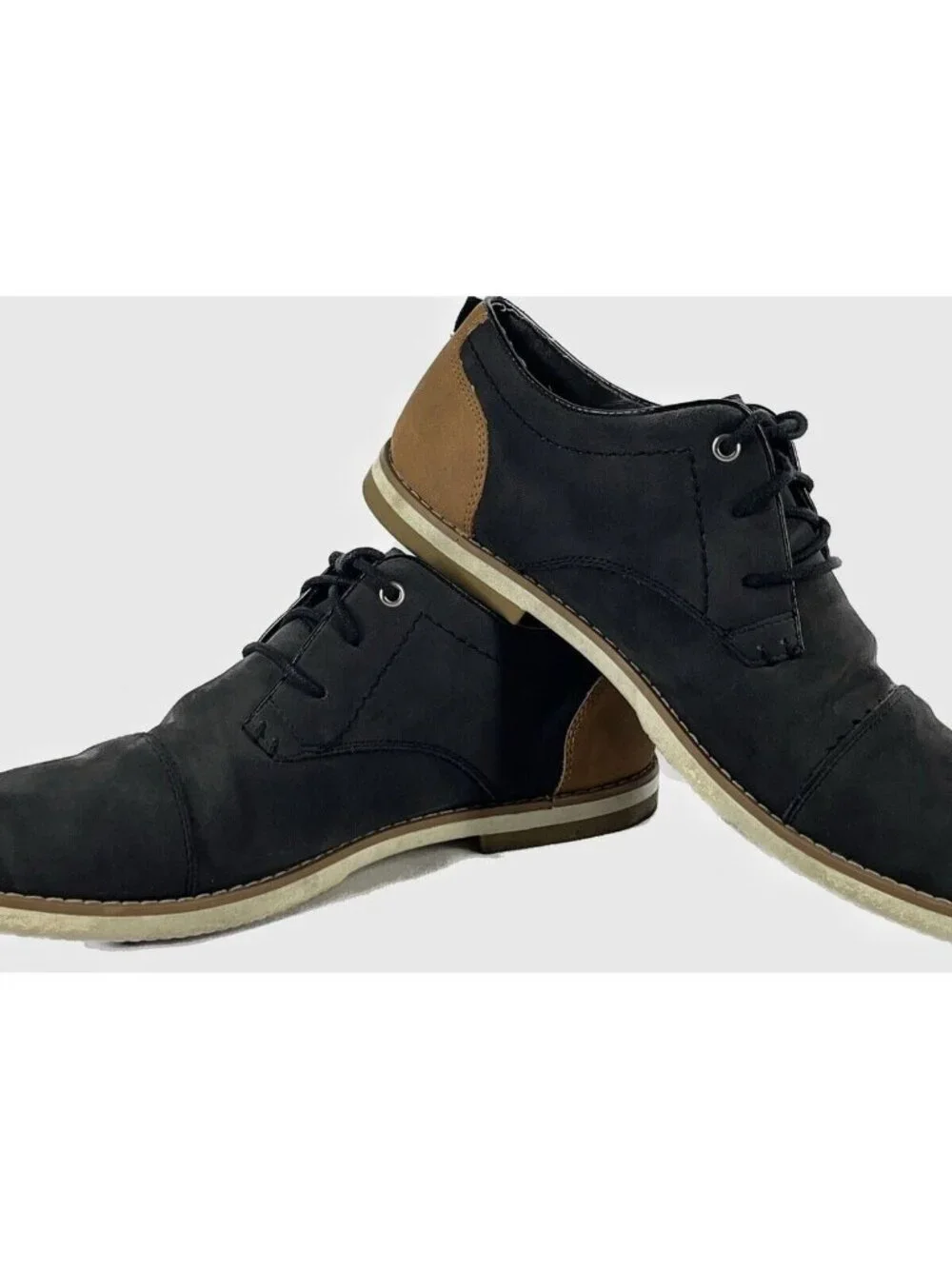Steve Madden Falout Black Suede Oxford Dress Shoes Almond Toe Men's 11.5 US